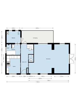 Floorplan - Oudelandsestraat 43, 4691 BJ Tholen